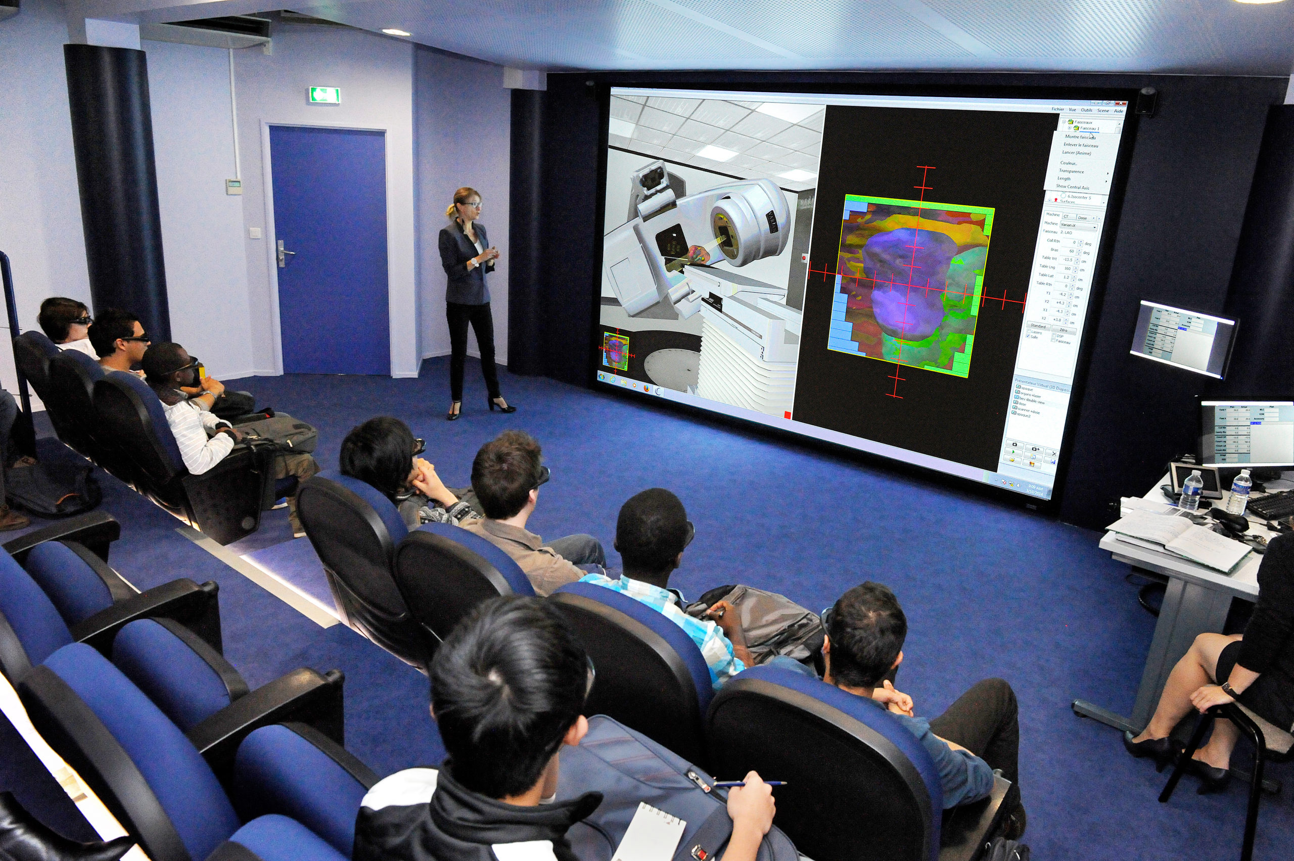 Salle immersive 3D de formation à la radiothérapie. © L.Godart / CEA