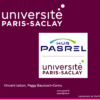 1re slide : Université Paris-Saclay - lancement du Hub PASREL - Vincent Lebon et Peggy Baudouin-Cornu