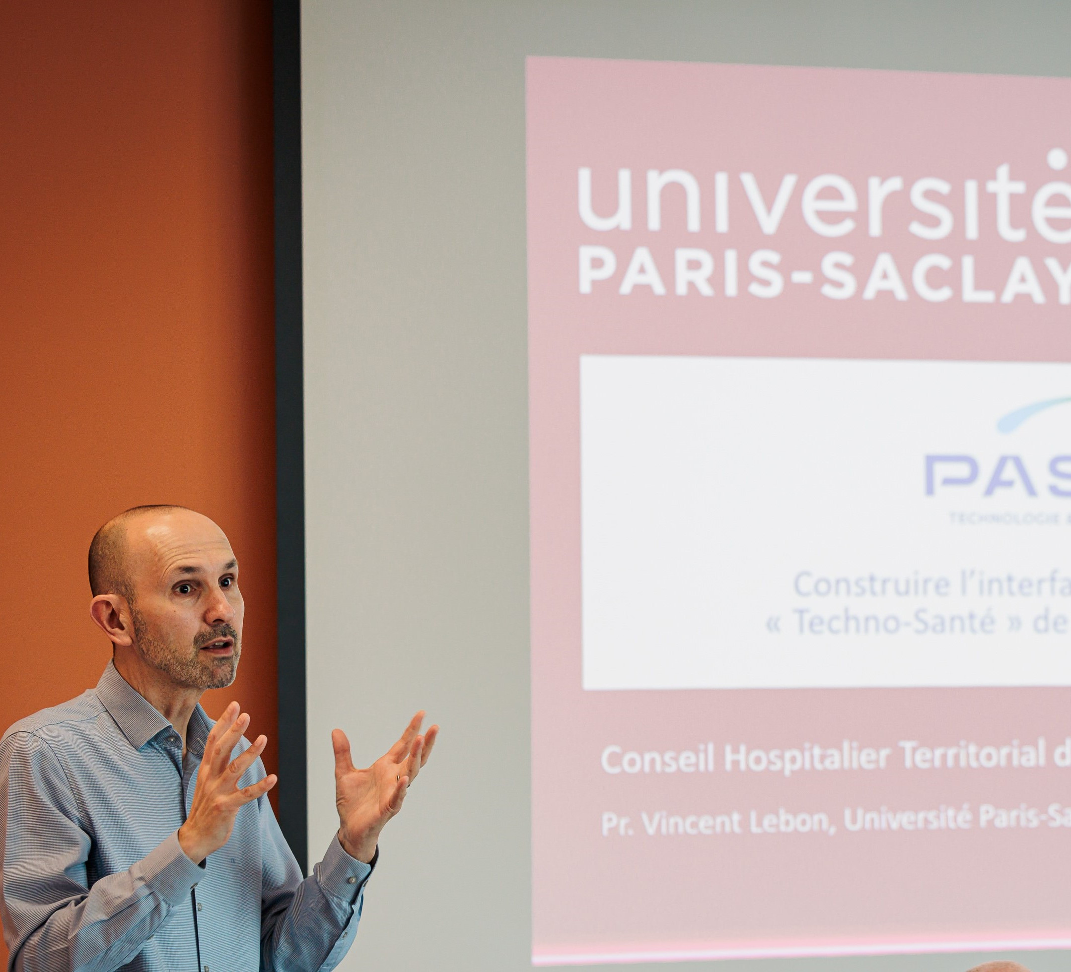 Pr Vincent Lebon au Conseil Hospitalier Territorial du GHU Paris-Saclay, le 30 juin 2023